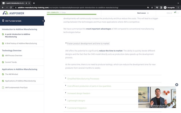Additive Manufacturing Training AM Advantages