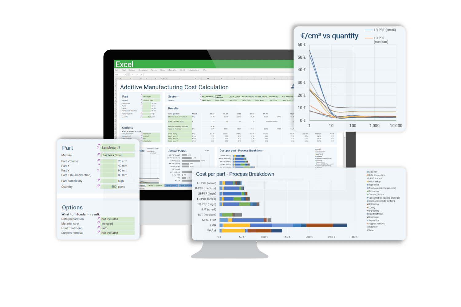 AM Cost tool Screenshot