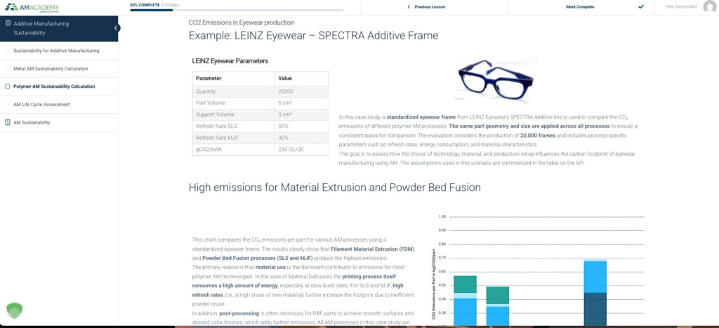 Example calculation for polymer sustainability